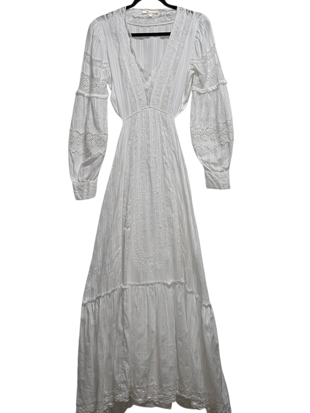 LoveShackFancy Aneesha White Lace Maxi Dress Boho Cottagecore Romantic XS/S - Picture 2 of 12